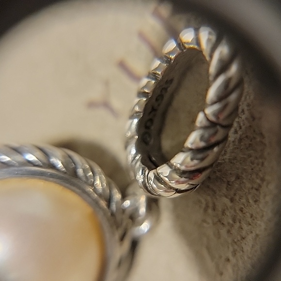 David Yurman Cable Amulet Box Chain Slider Necklace 18K/Sterling Silver 925/750 - Picture 7 of 11